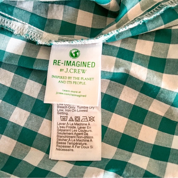 J. Crew Factory Gingham Cotton Poplin Shirt in Medium Size - Picture 5 of 6